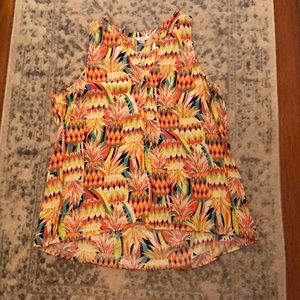 Sleeveless Tropical Pineapple Shirt